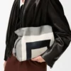 Bolso de mano Flamenco mediano en piel de becerro napa gris/rosa claro Bolso de mano Flamenco mediano en piel de becerro napa gris/rosa claro