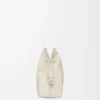 Bolso de mano Flamenco mediano en piel de becerro napa Sea Salt