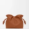 Bolso de mano Flamenco mediano en piel de becerro napa Squirrel