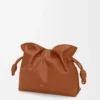 Bolso de mano Flamenco mediano en piel de becerro napa Squirrel