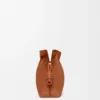 Bolso de mano Flamenco mediano en piel de becerro napa Squirrel