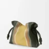 Bolso de mano Flamenco mediano Landscape en piel de becerro napa Bottle Green/Ochre Bolso de mano Flamenco mediano Landscape en piel de becerro napa Bottle Green/Ochre