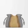 Bolso de mano Flamenco mediano Landscape en piel de becerro napa Sparkling Grey/Butter