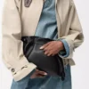 Bolso de mano Flamenco mediano Panta en piel de becerro brillante Negro Bolso de mano Flamenco mediano Panta en piel de becerro brillante Negro