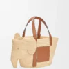 Bolso Elephant Basket en rafia y piel de becerro Natural/Tan Bolso Elephant Basket en rafia y piel de becerro Natural/Tan