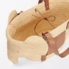 Bolso Elephant Basket en rafia y piel de becerro Natural/Tan Bolso Elephant Basket en rafia y piel de becerro Natural/Tan