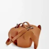 Bolso Elephant grande en piel de becerro clásica color tabaco