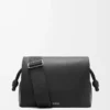 Bolso Flamenco en piel de becerro flexible y brillante Negro