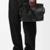 Bolso Flamenco en piel de becerro flexible y brillante Negro