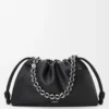 Bolso Flamenco grande en piel de becerro de grano fino color negro Bolso Flamenco grande en piel de becerro de grano fino color negro