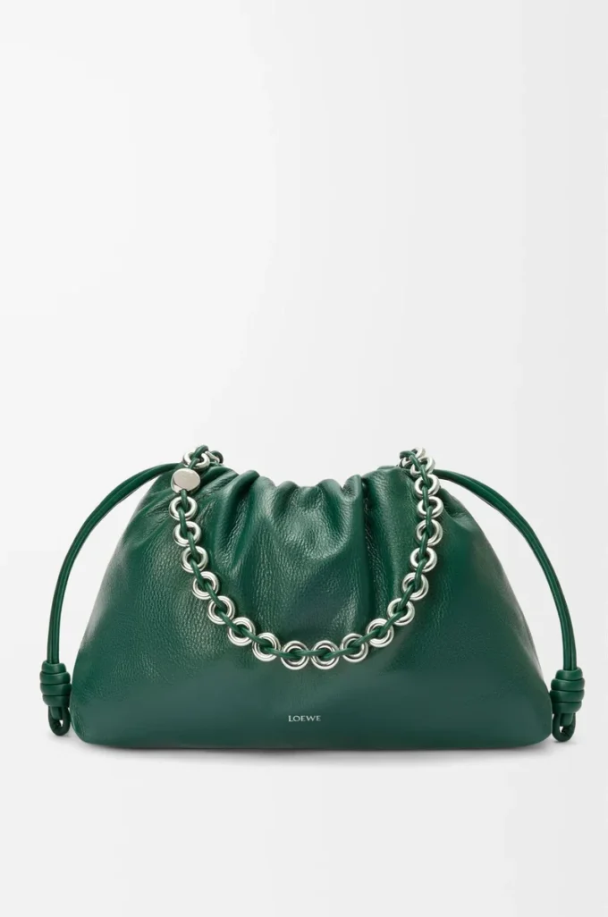 Bolso Flamenco grande en piel de ciervo Evergreen Bolso Flamenco grande en piel de ciervo Evergreen