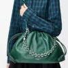Bolso Flamenco grande en piel de ciervo Evergreen Bolso Flamenco grande en piel de ciervo Evergreen