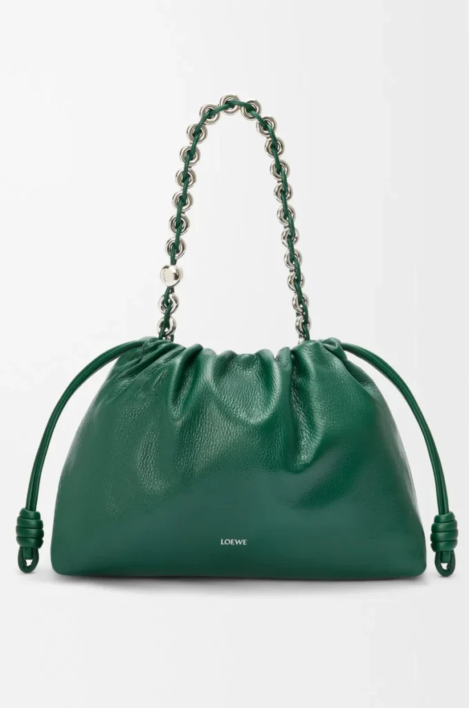 Bolso Flamenco grande en piel de ciervo Evergreen Bolso Flamenco grande en piel de ciervo Evergreen