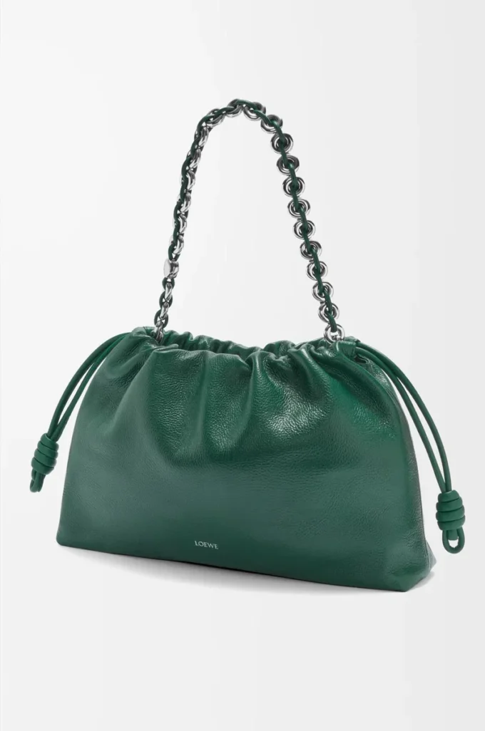 Bolso Flamenco grande en piel de ciervo Evergreen Bolso Flamenco grande en piel de ciervo Evergreen
