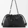 Bolso Flamenco grande en piel de cordero napa charolada Negro Bolso Flamenco grande en piel de cordero napa charolada Negro