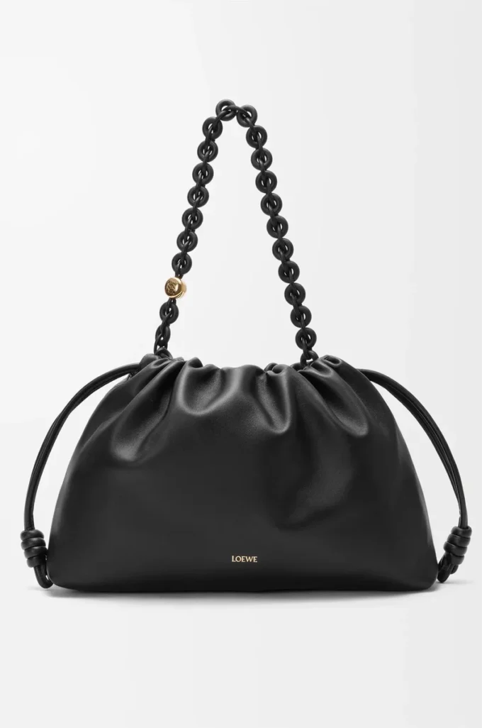 Bolso Flamenco grande en suave piel de cordero napa Negro Bolso Flamenco grande en suave piel de cordero napa Negro