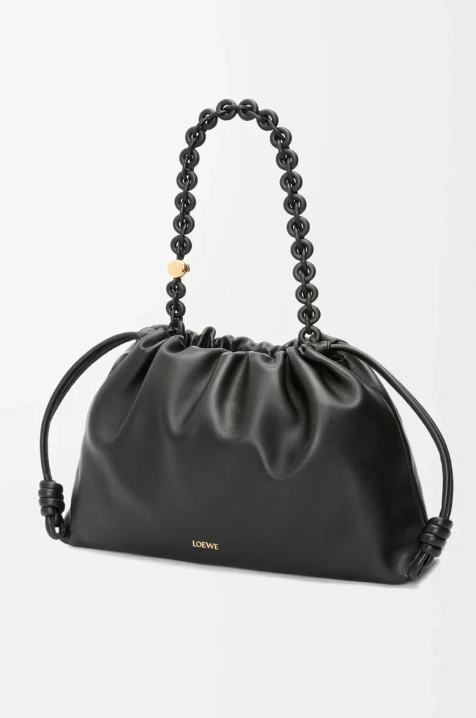 Bolso Flamenco grande en suave piel de cordero napa Negro Bolso Flamenco grande en suave piel de cordero napa Negro