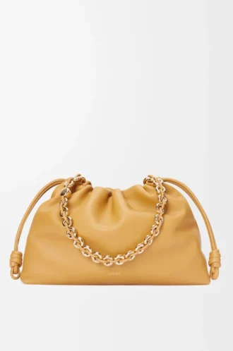 Bolso Flamenco grande en suave piel de cordero napa Sahara