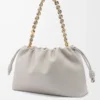 Bolso Flamenco grande en suave piel de cordero napa Shell Grey Bolso Flamenco grande en suave piel de cordero napa Shell Grey