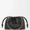 Bolso Flamenco mediano en piel de anguila, color negro Bolso Flamenco mediano en piel de anguila, color negro