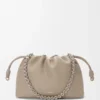 Bolso Flamenco mediano en piel de becerro de grano fino Clay