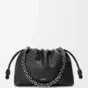 Bolso Flamenco mediano en piel de becerro de grano fino Negro Bolso Flamenco mediano en piel de becerro de grano fino Negro