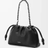 Bolso Flamenco mediano en piel de becerro de grano fino Negro Bolso Flamenco mediano en piel de becerro de grano fino Negro