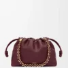 Bolso Flamenco mediano en suave piel de cordero napa Burdeos oscuro Bolso Flamenco mediano en suave piel de cordero napa Burdeos oscuro
