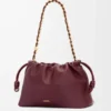 Bolso Flamenco mediano en suave piel de cordero napa Burdeos oscuro Bolso Flamenco mediano en suave piel de cordero napa Burdeos oscuro