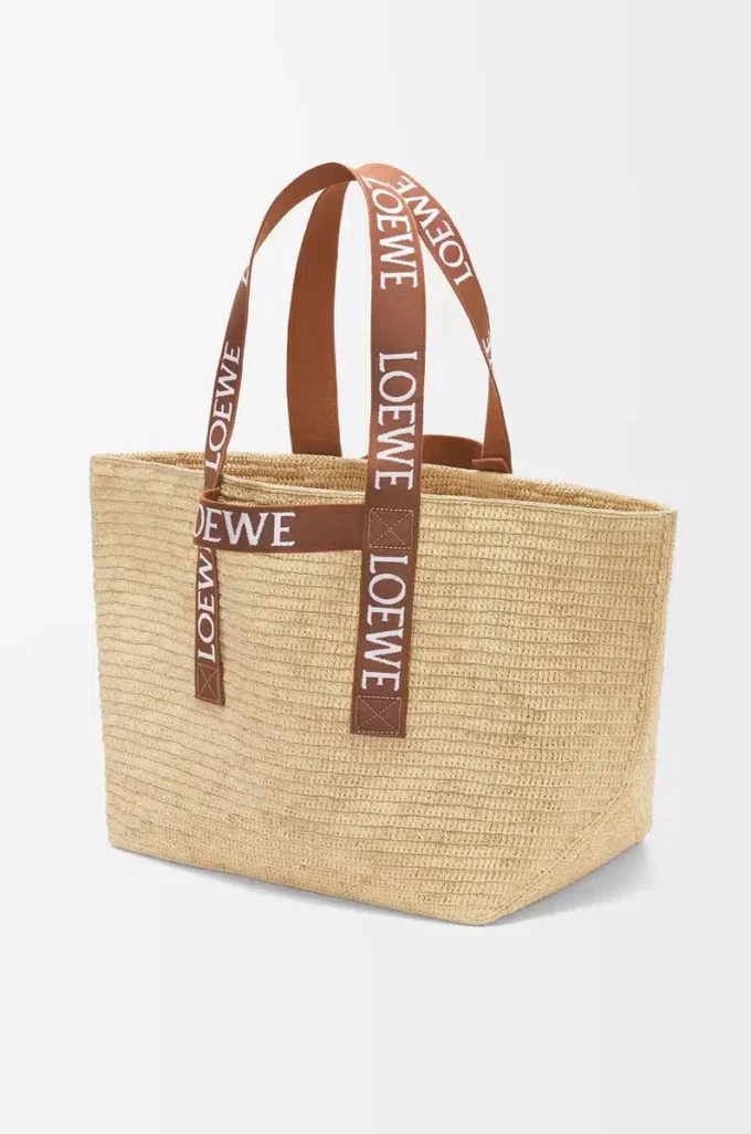 Bolso Fold Shopper en rafia Natural/Tan Bolso Fold Shopper en rafia Natural/Tan
