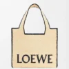 Bolso grande LOEWE Font en rafia Natural Bolso grande LOEWE Font en rafia Natural