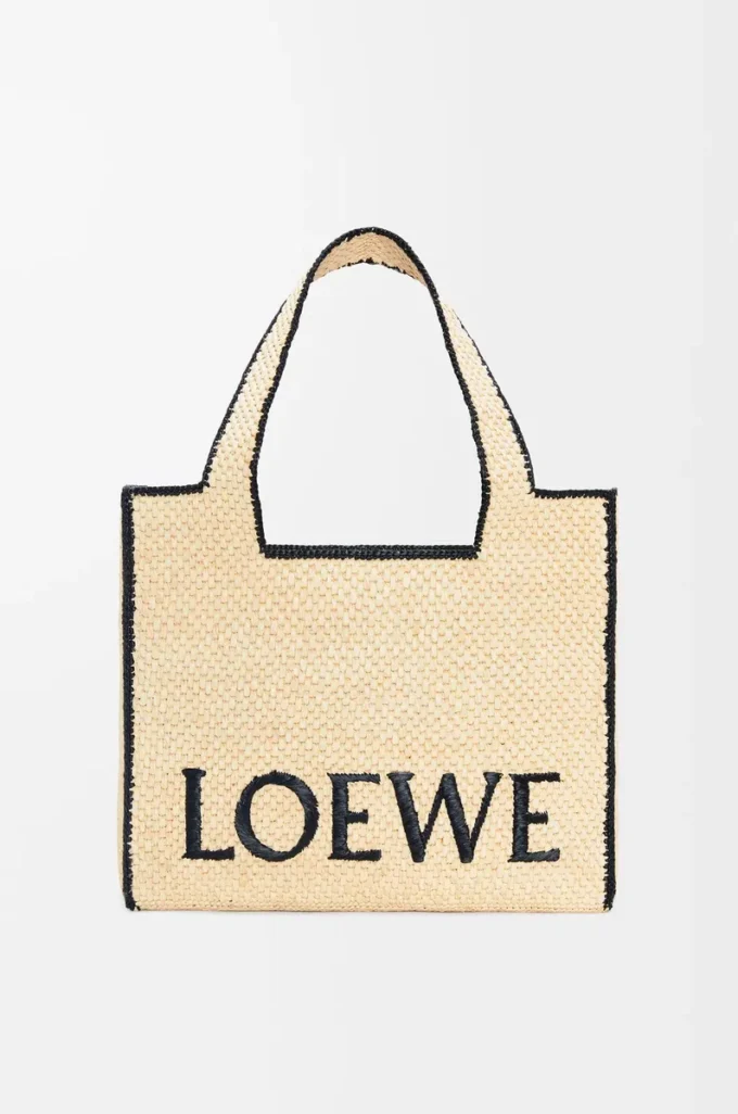 Bolso grande LOEWE Font en rafia Natural Bolso grande LOEWE Font en rafia Natural
