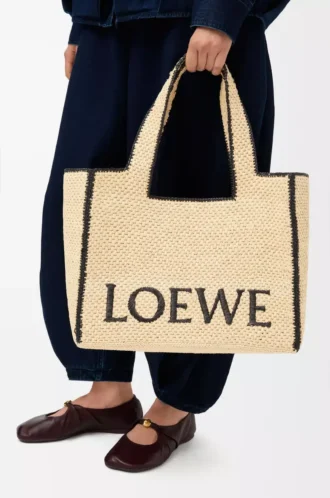 Bolso grande LOEWE Font en rafia Natural