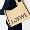 Bolso grande LOEWE Font en rafia Natural Bolso grande LOEWE Font en rafia Natural