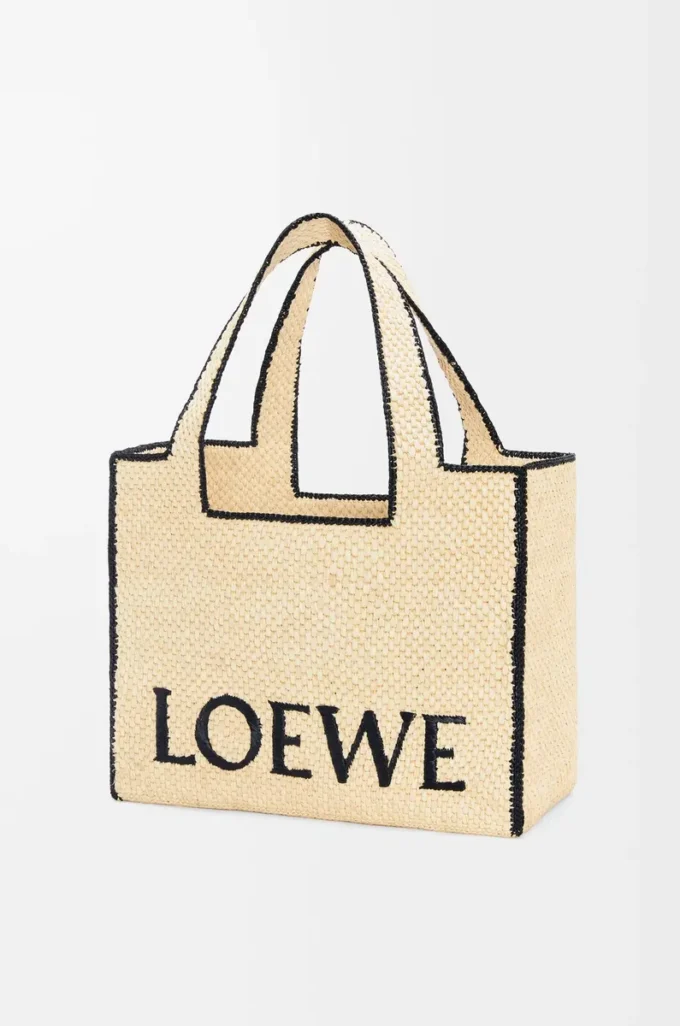 Bolso grande LOEWE Font en rafia Natural Bolso grande LOEWE Font en rafia Natural