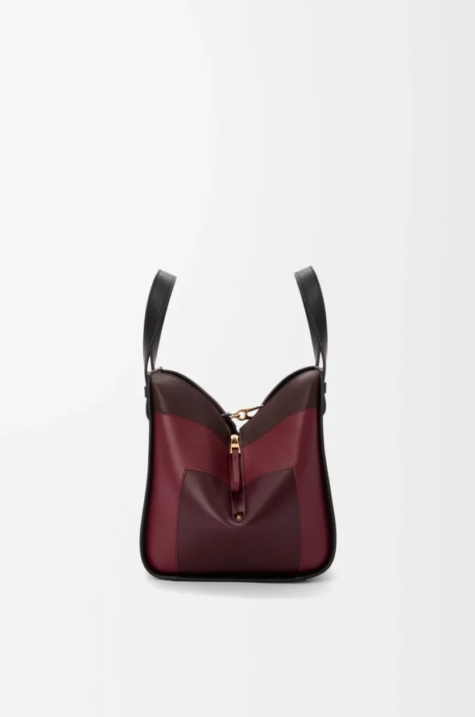 Bolso Hammock compacto en piel de becerro napa negro/burdeos Bolso Hammock compacto en piel de becerro napa negro/burdeos