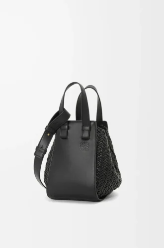 Bolso Hammock compacto en piel de becerro Negro