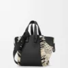 Bolso Hammock compacto en tejido textil Negro/Blanco Bolso Hammock compacto en tejido textil Negro/Blanco