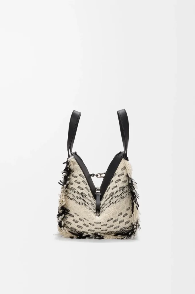 Bolso Hammock compacto en tejido textil Negro/Blanco Bolso Hammock compacto en tejido textil Negro/Blanco