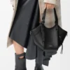Bolso Hammock Flip en piel de becerro clásica Black Bolso Hammock Flip en piel de becerro clásica Black