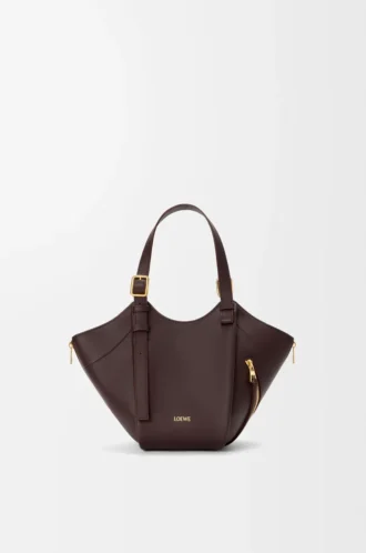 Bolso Hammock Flip en piel de becerro clásica Dark Chestnut