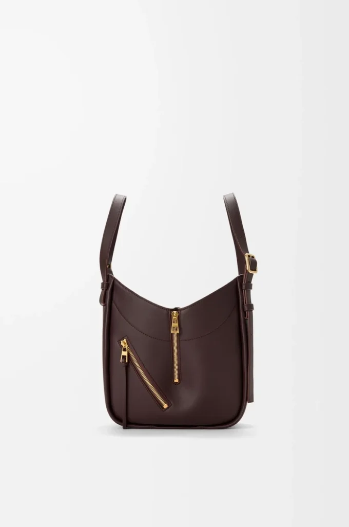 Bolso Hammock Flip en piel de becerro clásica Dark Chestnut Bolso Hammock Flip en piel de becerro clásica Dark Chestnut