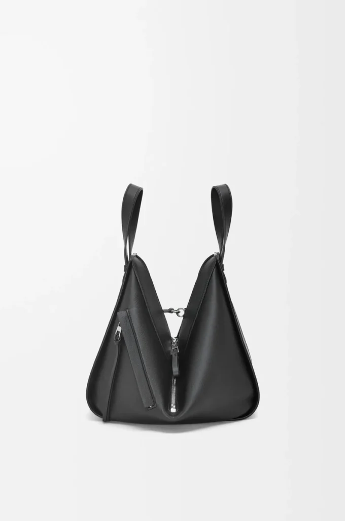 Bolso Hammock pequeño en piel de becerro clásica Negro