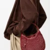 Bolso hobo Diamond en piel de becerro Cherry Bolso hobo Diamond en piel de becerro Cherry