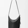 Bolso Loop de piel de becerro granulada flexible Negro Bolso Loop de piel de becerro granulada flexible Negro