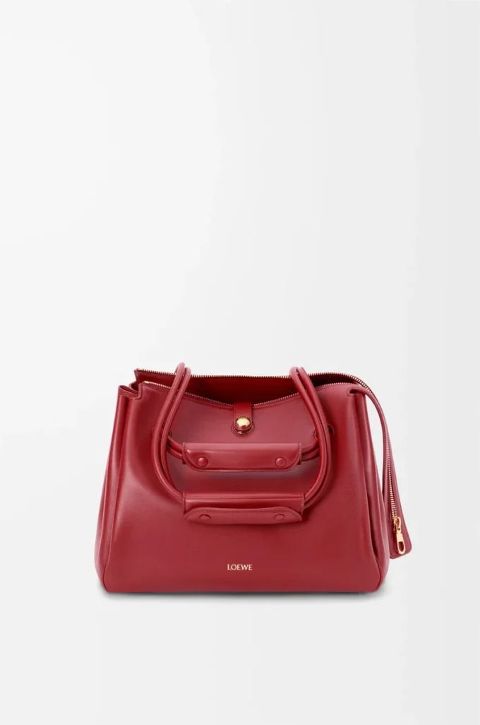 Bolso Madrid mediano en piel de becerro flexible color rojo quemado Bolso Madrid mediano en piel de becerro flexible color rojo quemado