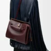 Bolso Madrid pequeño en piel de becerro flexible Burdeos oscuro Bolso Madrid pequeño en piel de becerro flexible Burdeos oscuro