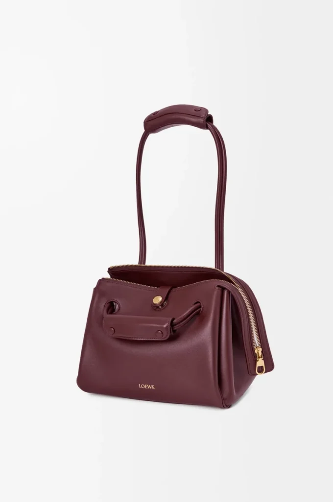 Bolso Madrid pequeño en piel de becerro flexible Burdeos oscuro Bolso Madrid pequeño en piel de becerro flexible Burdeos oscuro
