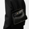 Bolso Madrid pequeño en piel de becerro flexible, color negro
