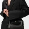 Bolso Madrid pequeño en piel de becerro flexible, color negro